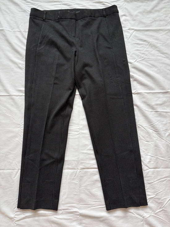 Amanda & Chelsea Pants - Amanda & Chelsea Black Micro-Check Dress Pants / Trousers